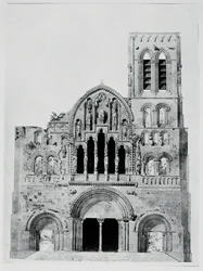 La façade de La Madeleine de Vézelay